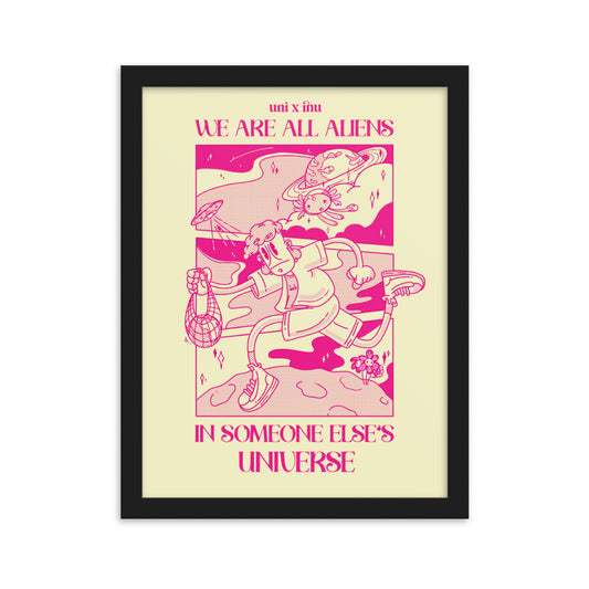 FRAMED ART PRINT | WE ARE ALL ALIENS