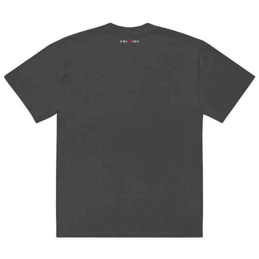 Oversized faded UNI X INU t-shirt | FUCK YOU LOVE YOU BYE