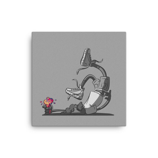 CANVAS ART PRINT | MR. SPACEBOY FACEPLANT | GREY | 35.56 x 35.56