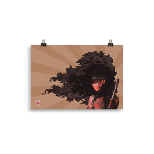 UNI X INU Afro Samurai, Art Print