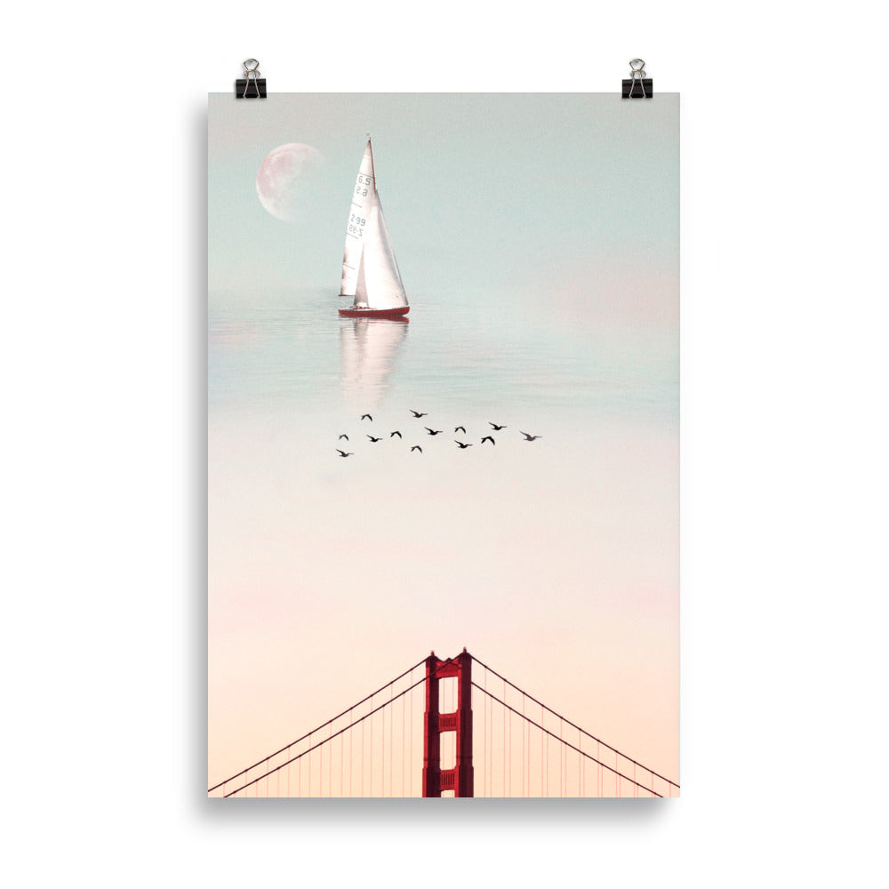 Sailing through the sky, Art Print