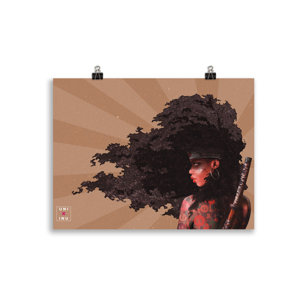 UNI X INU Afro Samurai, Art Print