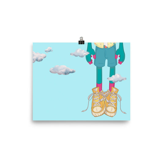 Art print |Mr. Spaceboy in the cloud | 8"x10"